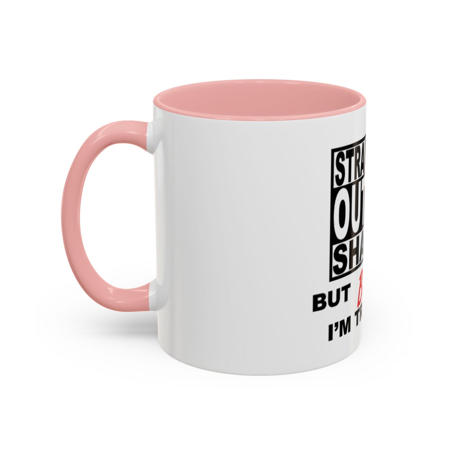 Funny Straight Outta Shape Coffee Mug - 11 & 15oz Accent Mug for Fitness Enthusiasts