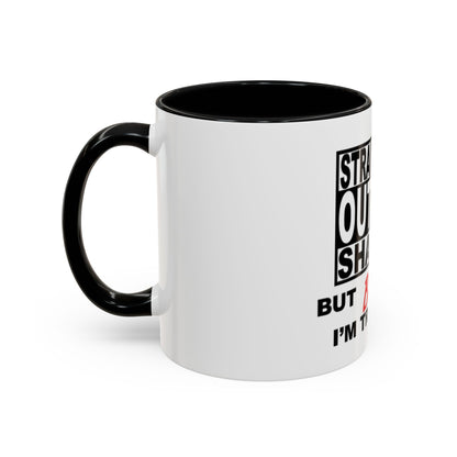 Funny Straight Outta Shape Coffee Mug - 11 & 15oz Accent Mug for Fitness Enthusiasts