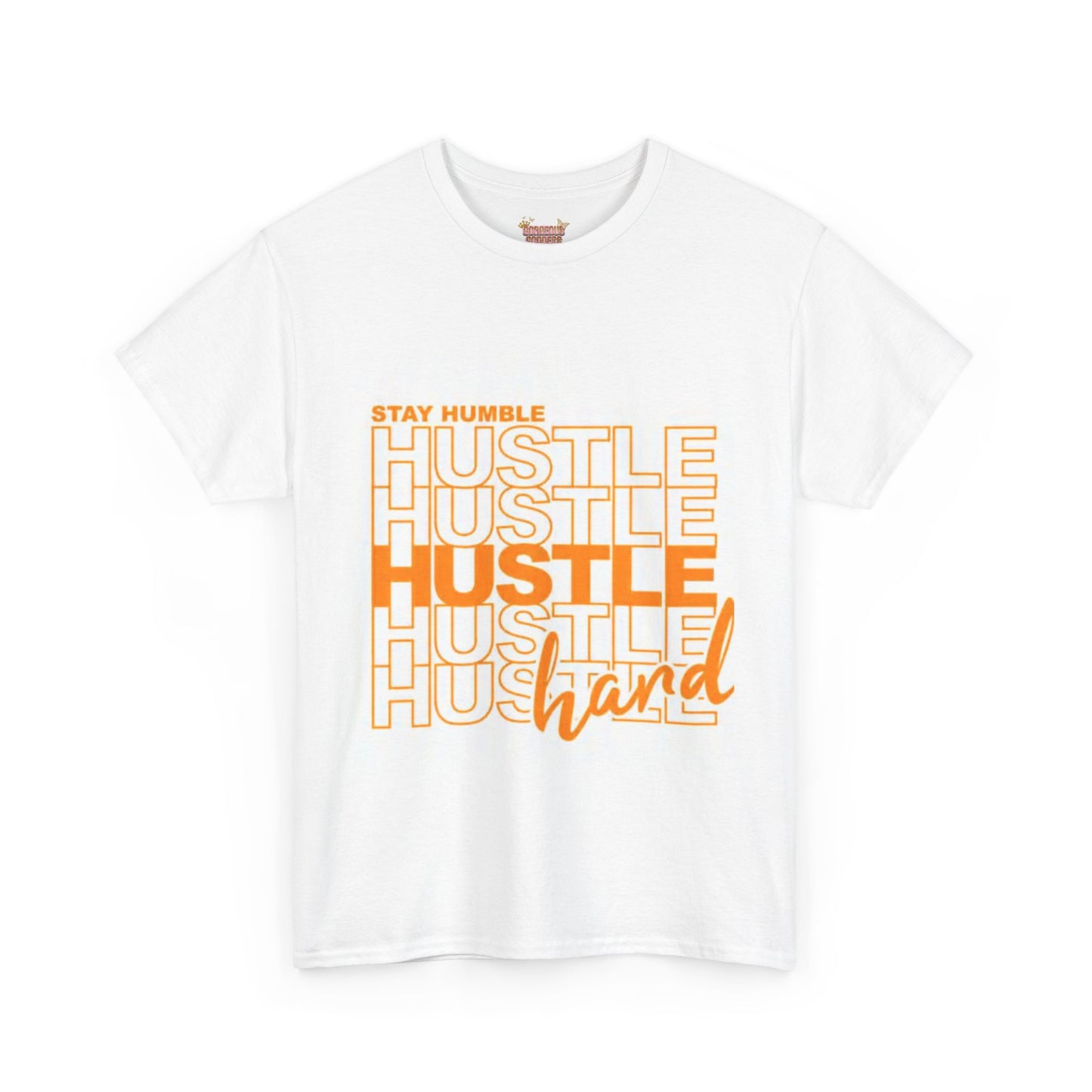 Stay Humble Hustle Hard Orange   T-shirt