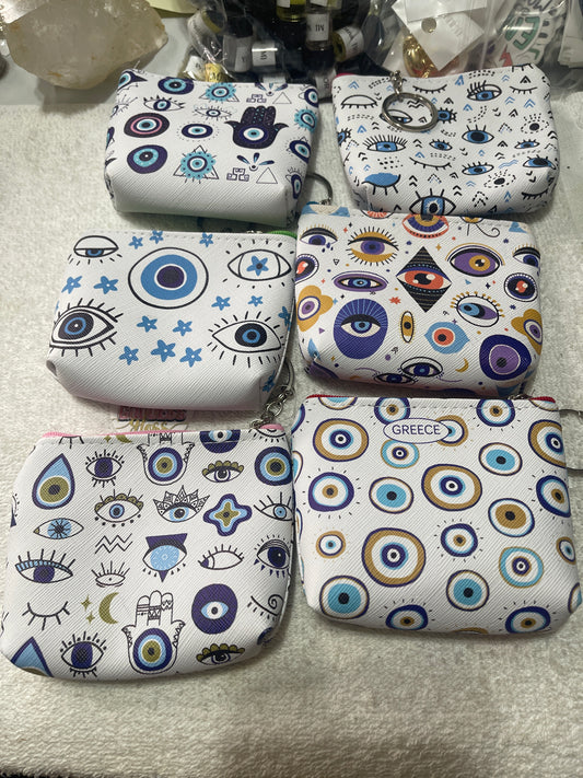 Evil eye coin purse Filled