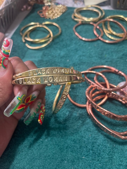 Black Woman  Pure Copper  Bangle 1pc