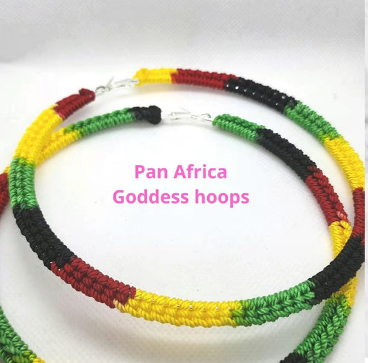 Pan Africa Rasta Crochet Earrings