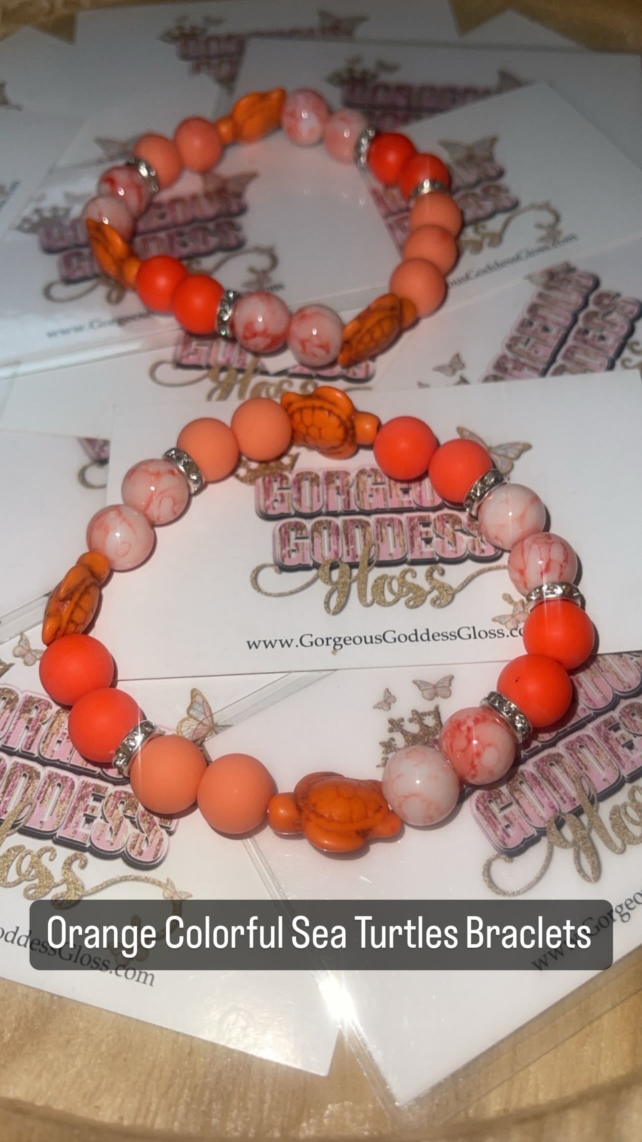 Orange Colorful Sea Turtles Braclets