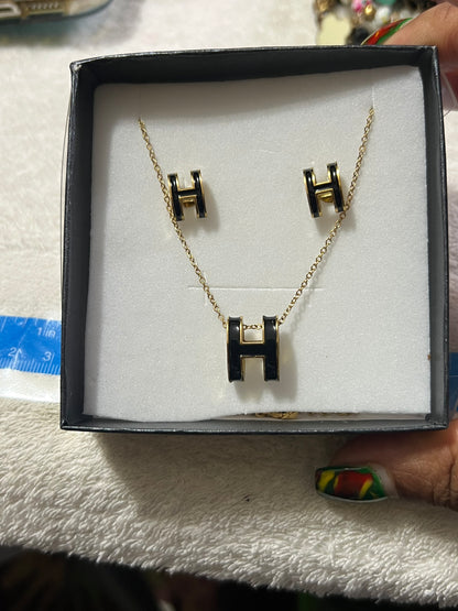 Big H  Gold Filled set
