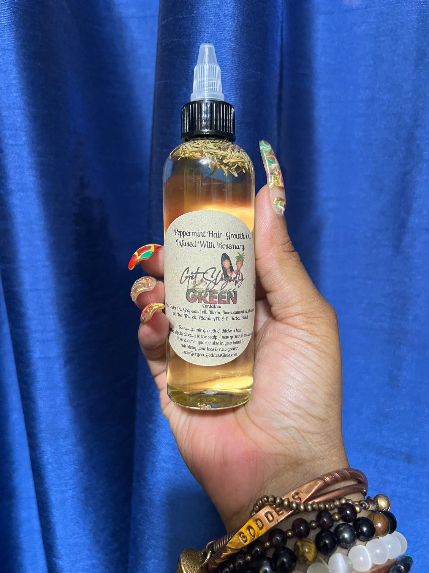 Peppermint  hair growth oil infused with Rosemary