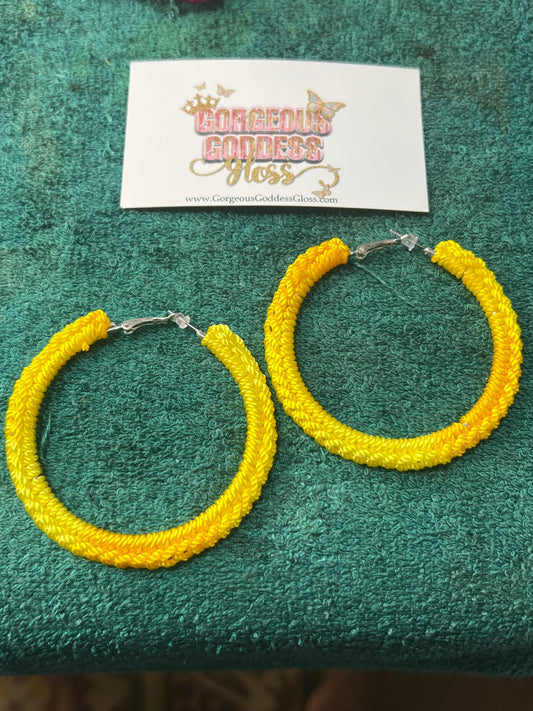 Sunshine  Crochet Earrings