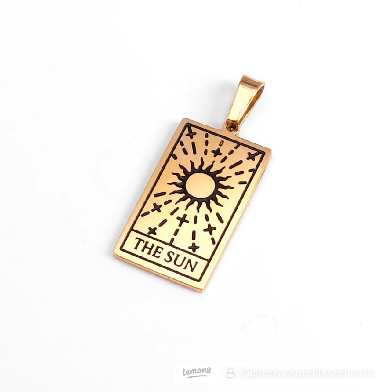 Tarot card #2 Necklace Gold Filled