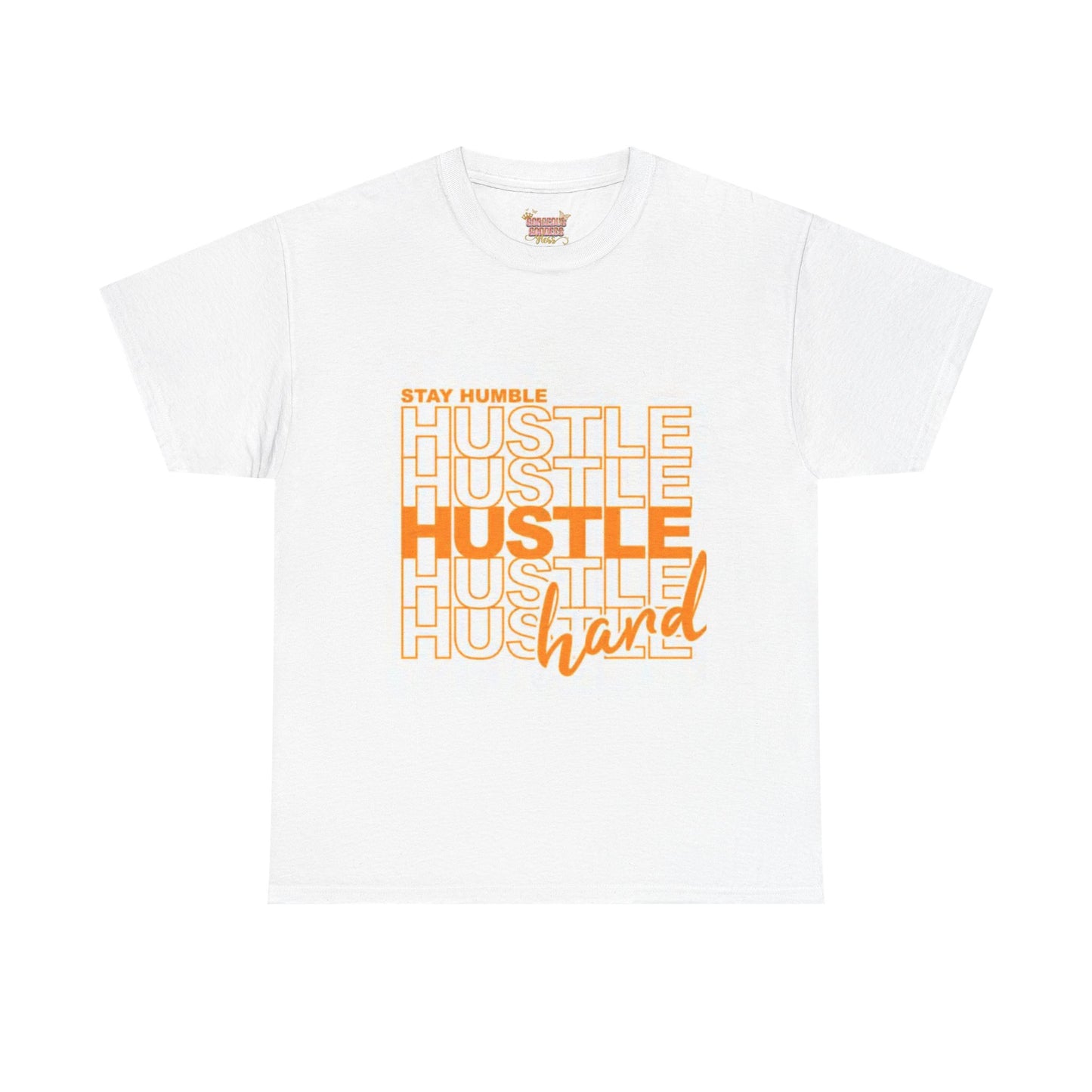 Stay Humble Hustle Hard Orange   T-shirt