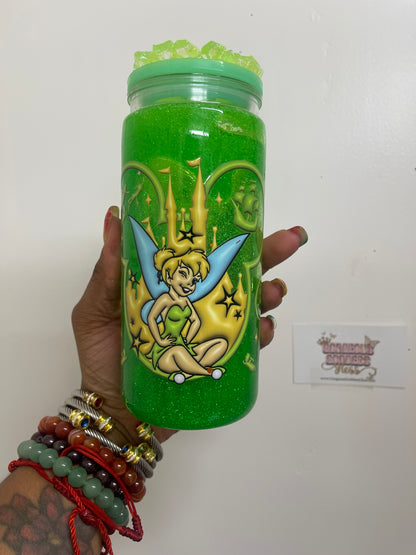 Tinker Bell Custom Snowglobe Cup 20oz (AS PHOTO)