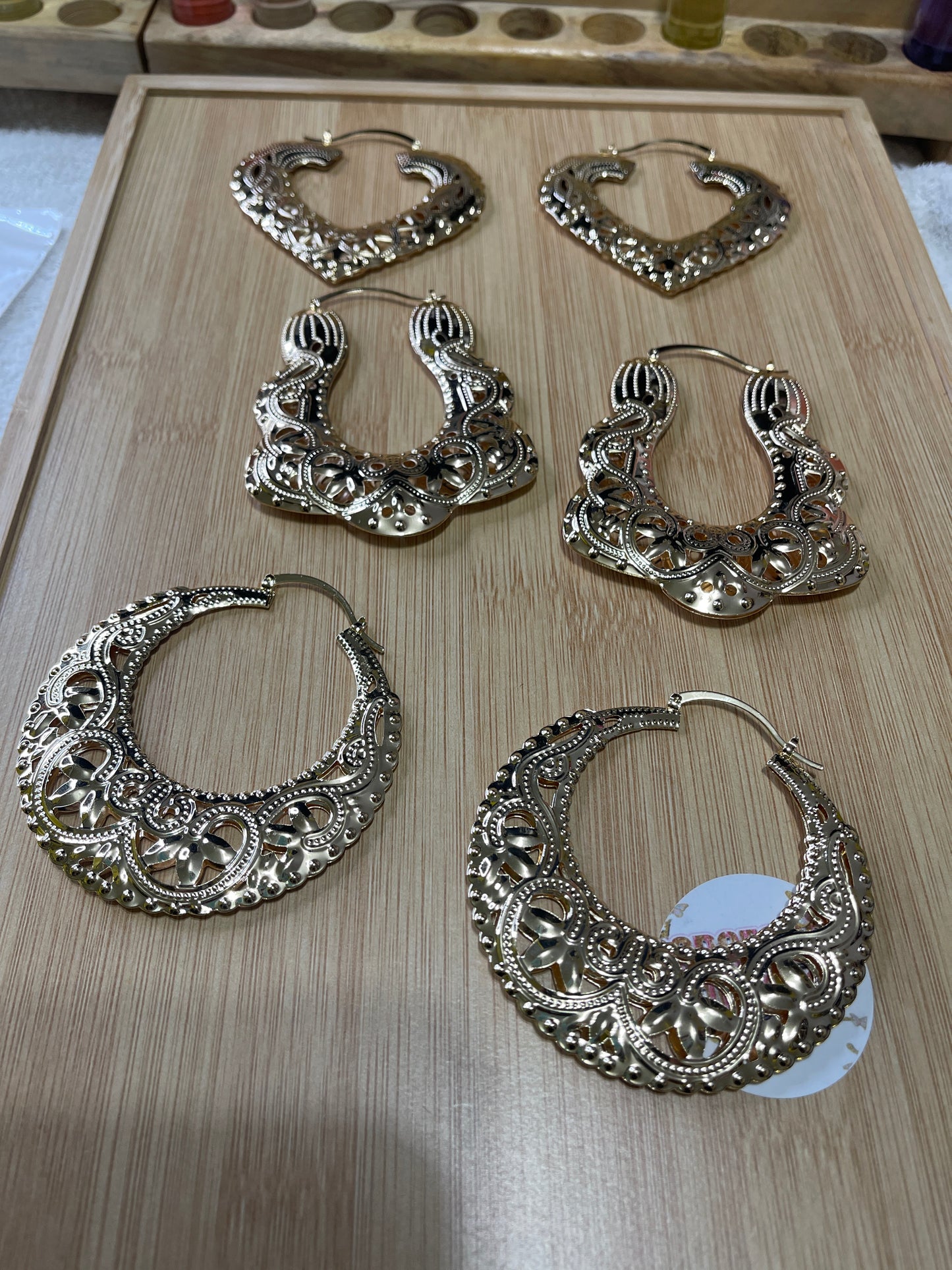 New Orleans bamboo hoop earrings