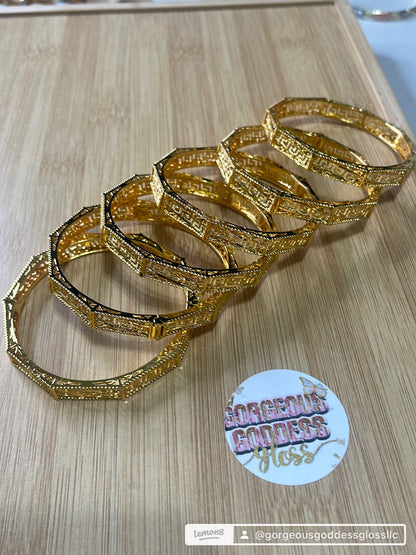 Fortune open bangles Wholesale 12 pcs min