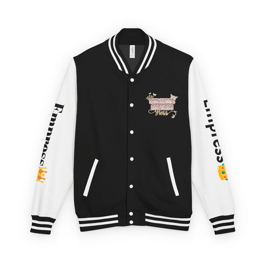 Unisex Heavyweight Letterman Jacket - Gorgeous Goddess Empress Design