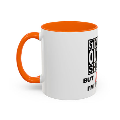 Funny Straight Outta Shape Coffee Mug - 11 & 15oz Accent Mug for Fitness Enthusiasts