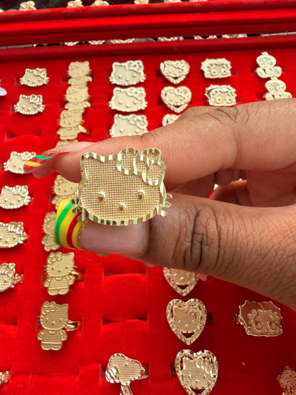 Big Hk Bow Face Rollie Ring