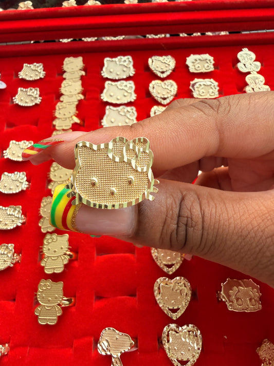 Big Hk Bow Face Rollie Ring