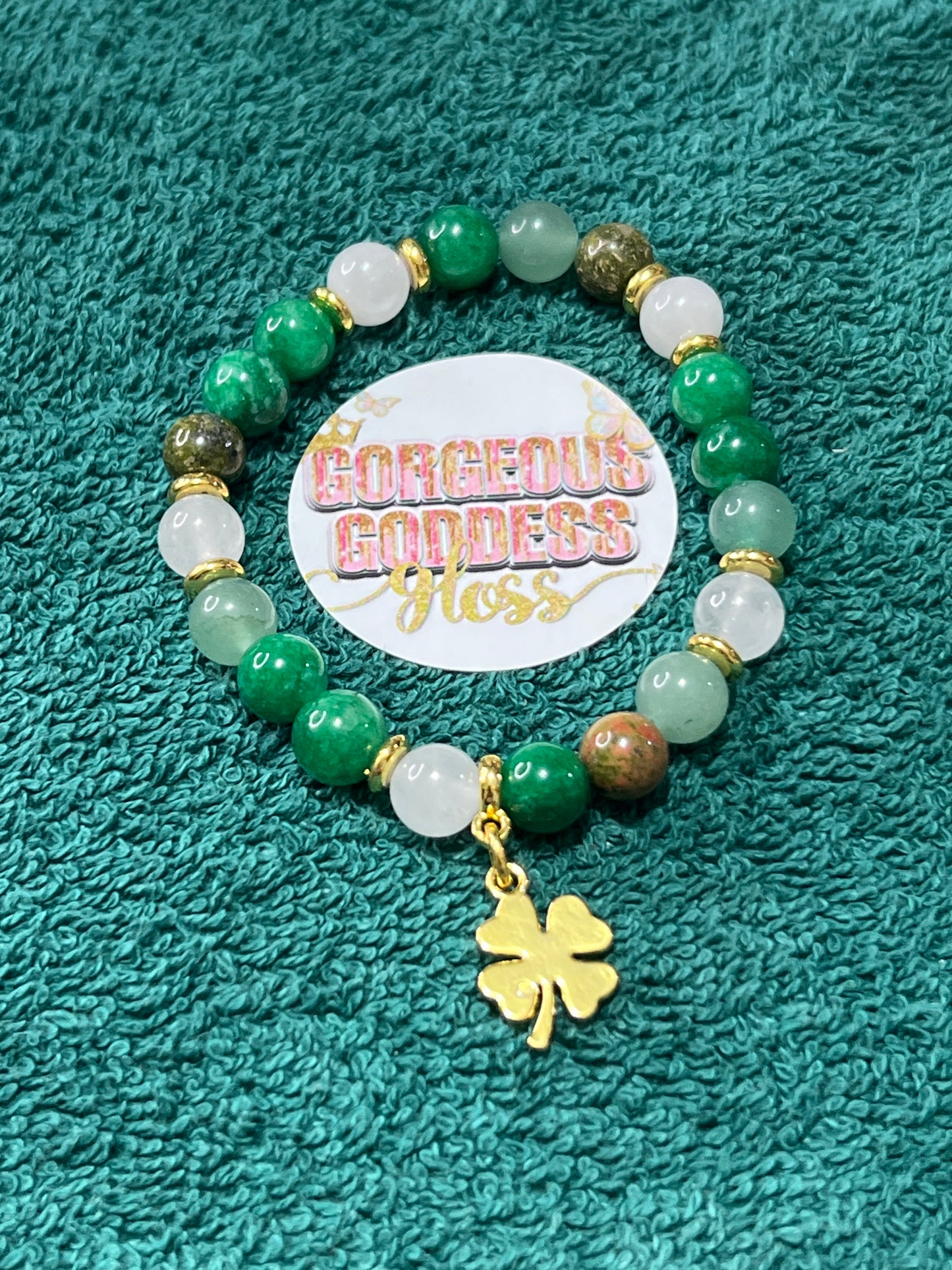 Prosperity bracelet Saint Patrick’s 8MM Crystal Beaded Bracelets 