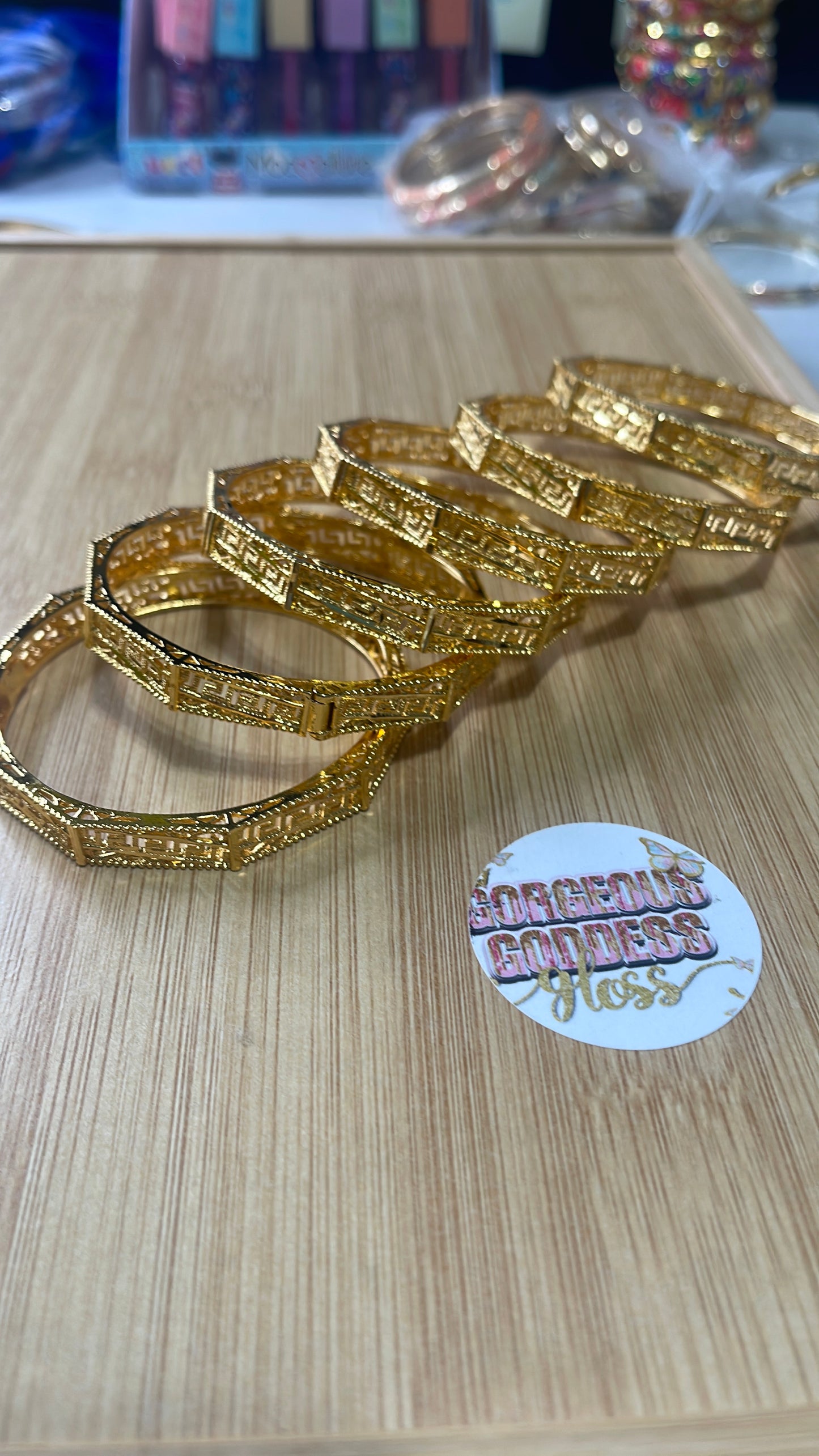 Fortune open bangles Wholesale 12 pcs min