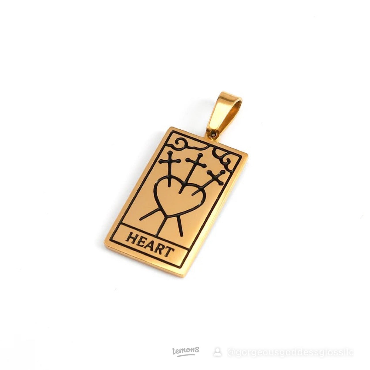 Tarot card #2 Necklace Gold Filled