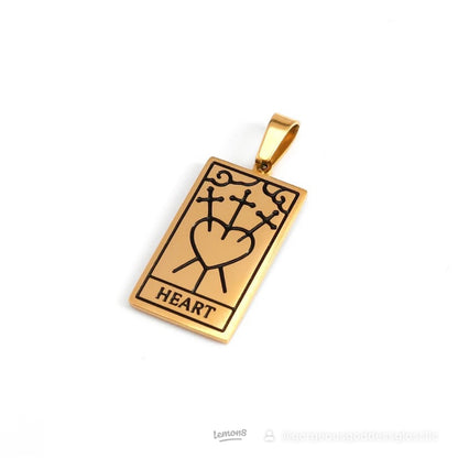 Tarot card #2 Necklace Gold Filled