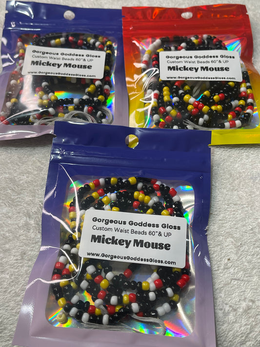 Mickey Mouse custom Waist-bead Tie on waist beads(Add 4 one will be FREE )
