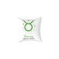 Taurus  ♉️ Zodiac Poly Canvas Pillow - Cute Aries Bear Design with Horoscope Dates
