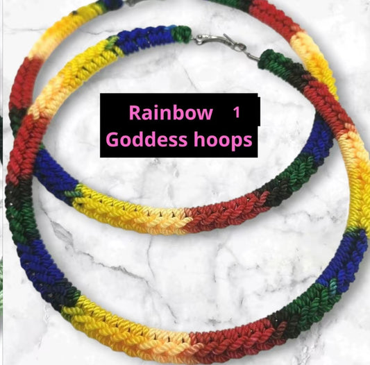 Rainbow #  1 Crochet Earrings