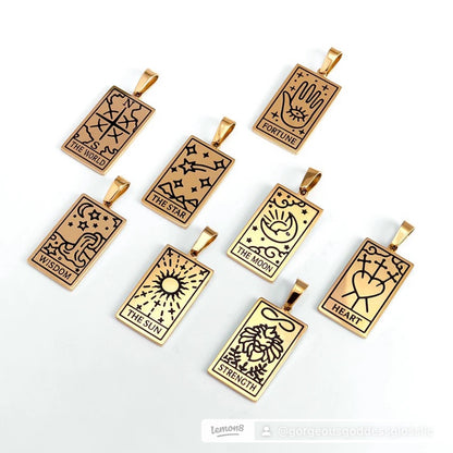 Tarot card #2 Necklace Gold Filled