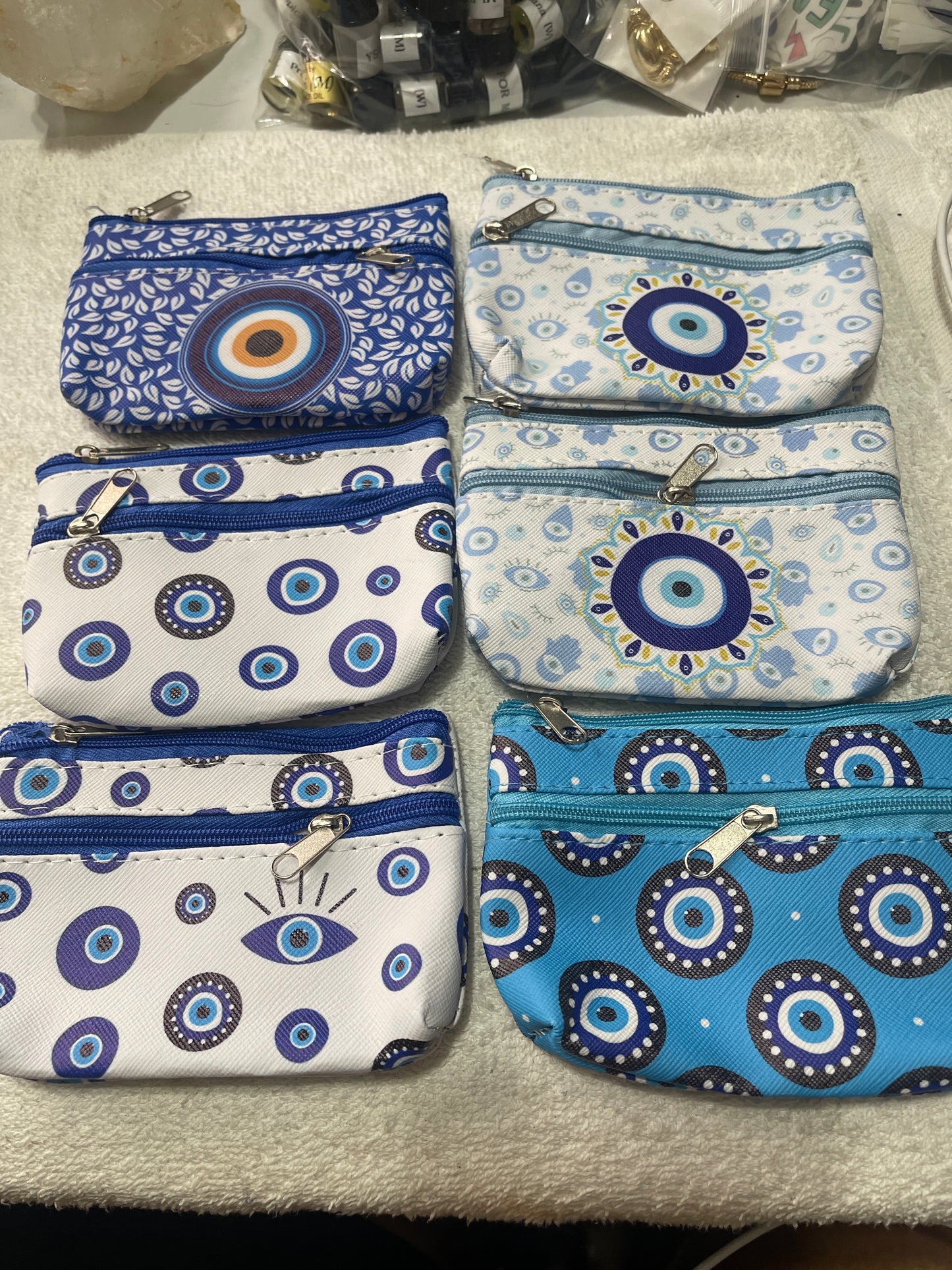 Evil eye coin purse Filled