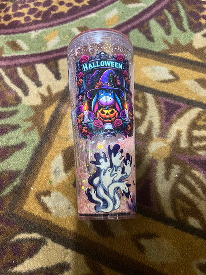 Eeyore  Halloween 🎃 Custom Snowglobe  Lava Drip Starbucks Cup 24oz (AS PHOTO)