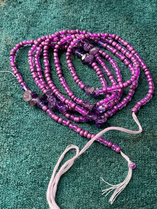 Amethyst  Crystal Gem Waist-beads