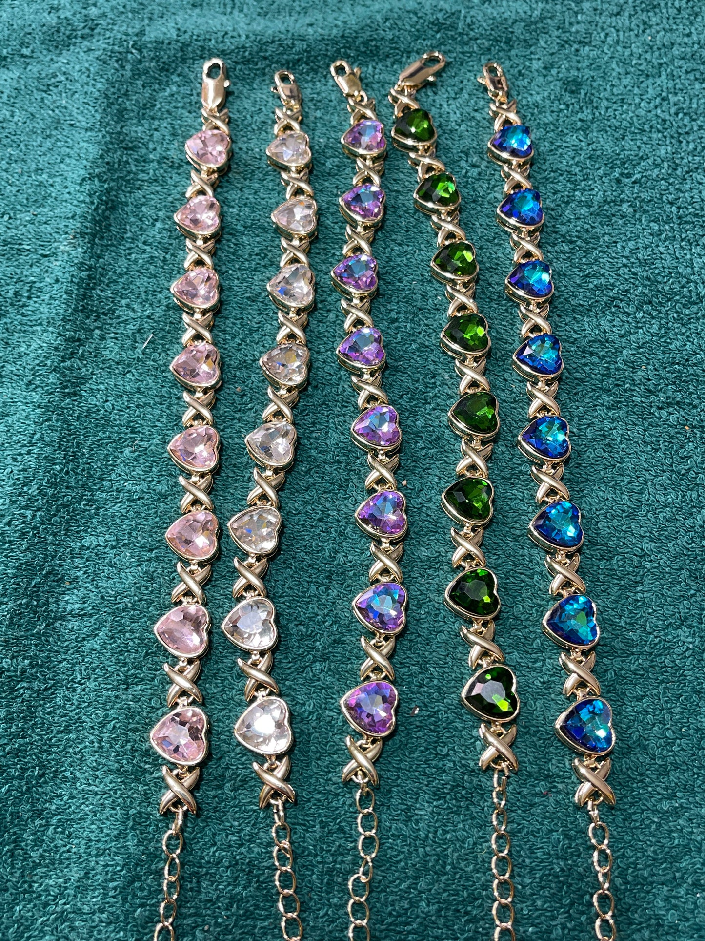 Heart  Gold Tennis Bracelets