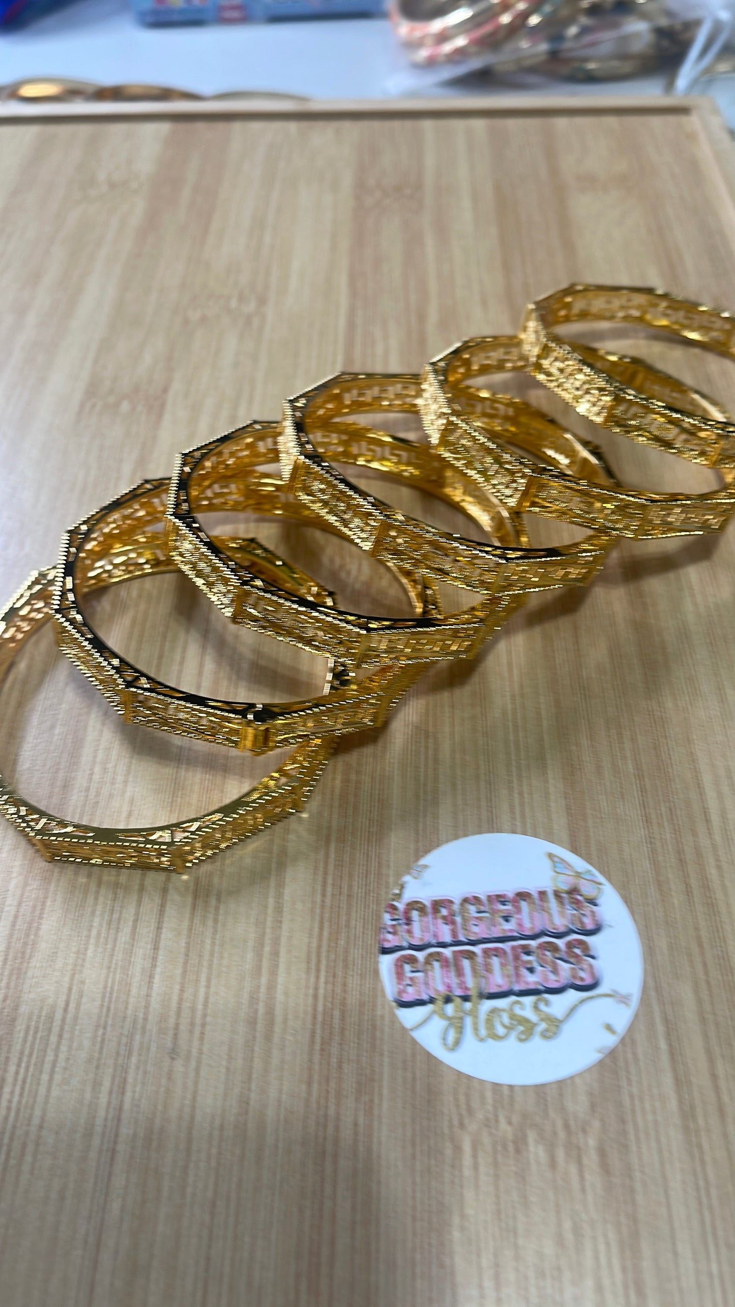 Fortune open bangles Wholesale 12 pcs min