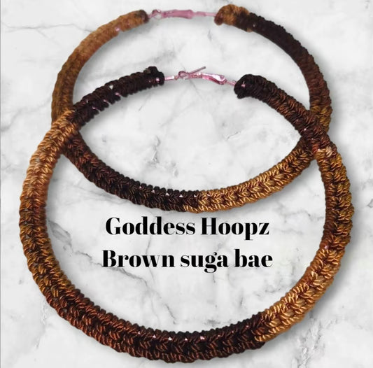 Brown Suga Bae Crochet Earrings