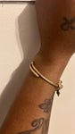 Black  Silver Strip Gold Twist bracelet