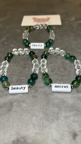 Beauty / Secret Inspirational Word Bracelet