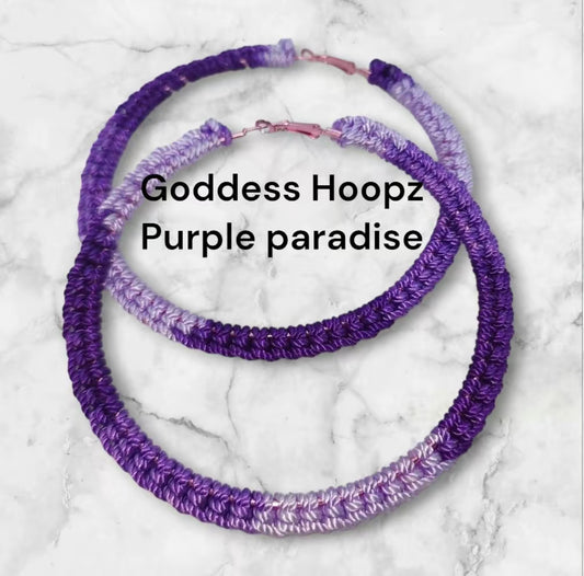 Purple Paradise Crochet Earrings