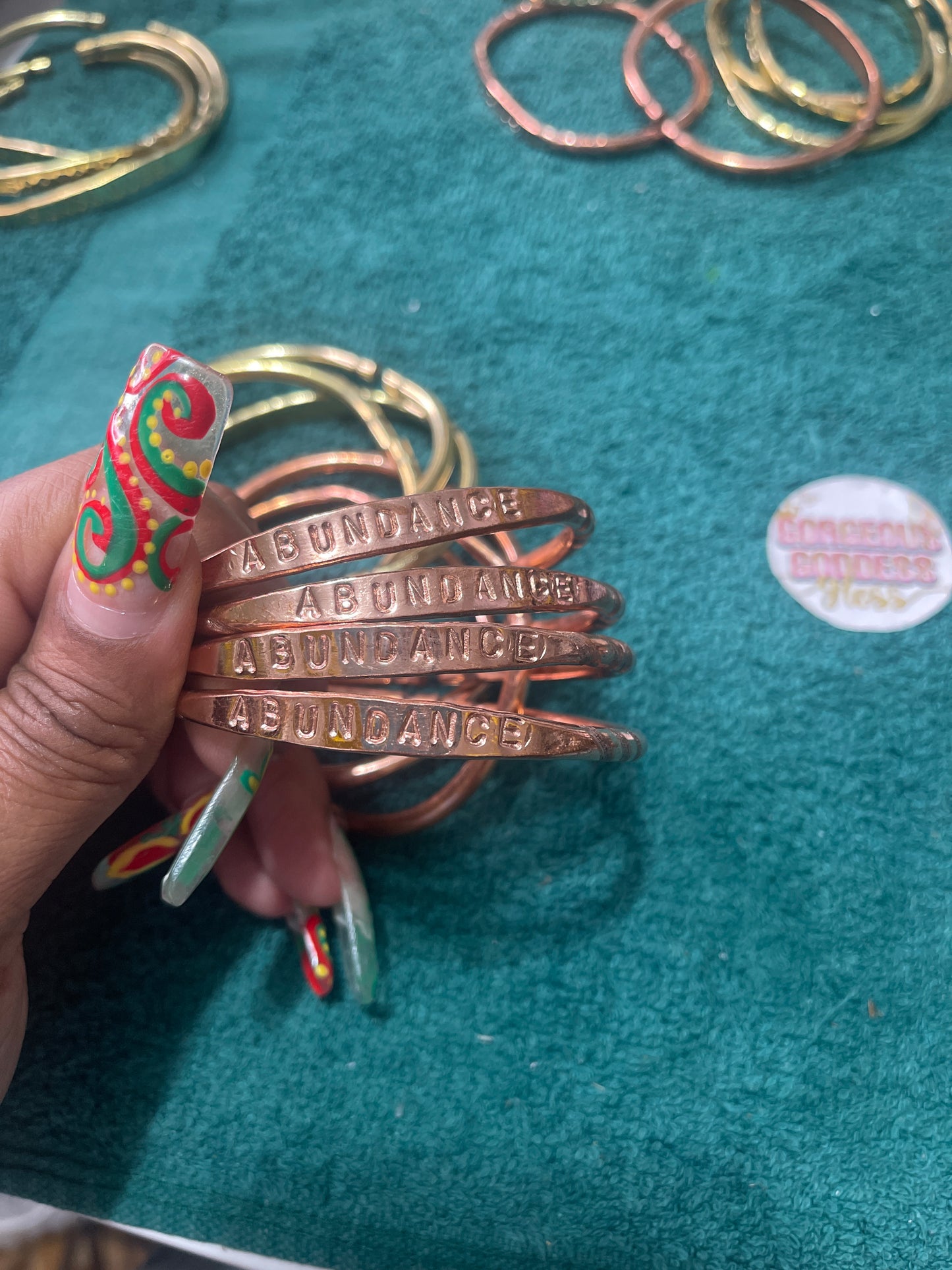 Abundance,  Pure Copper  Bangle 1pc