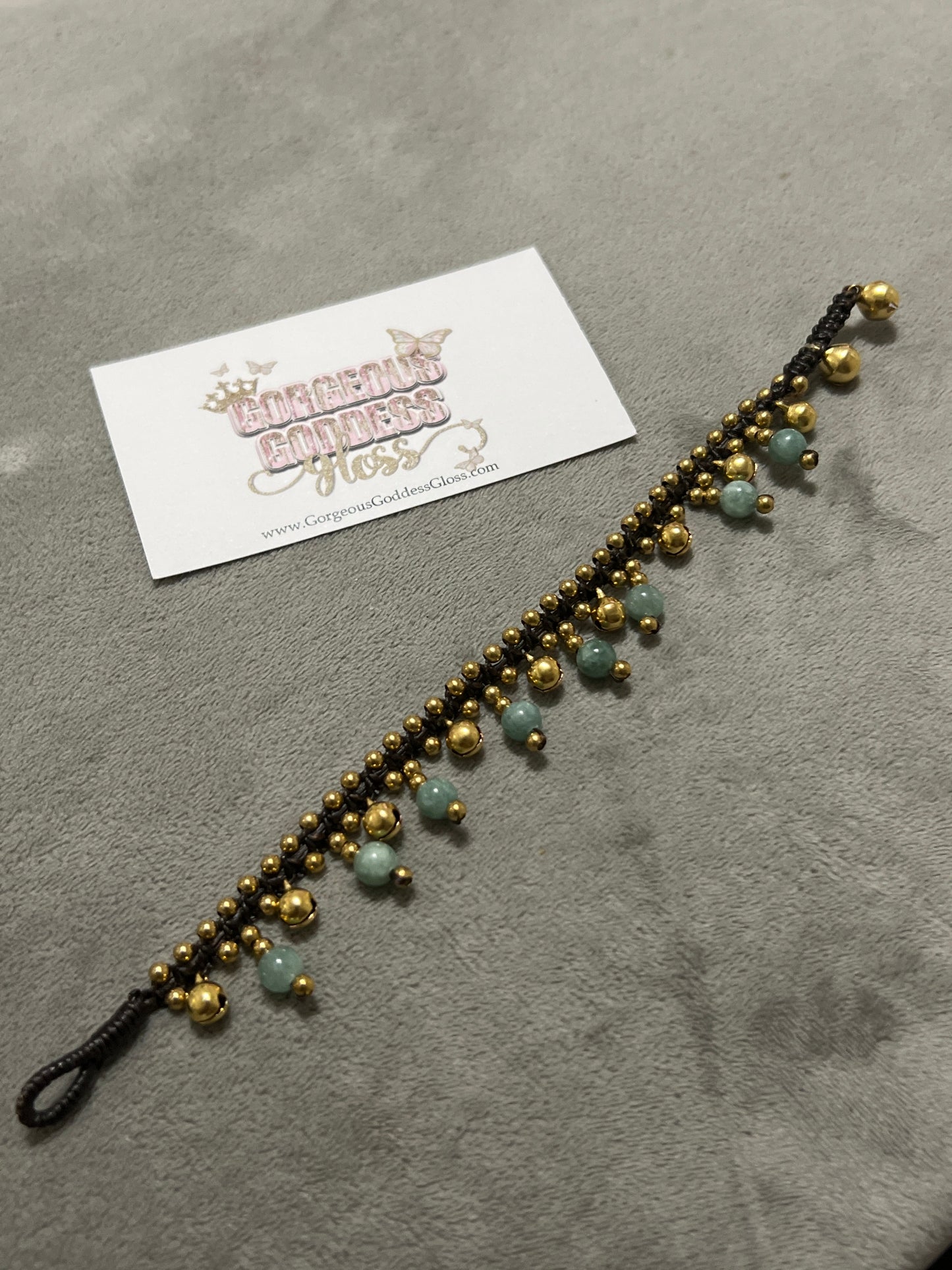 Empress Custom Bell Anklet & Bracelet with Jade