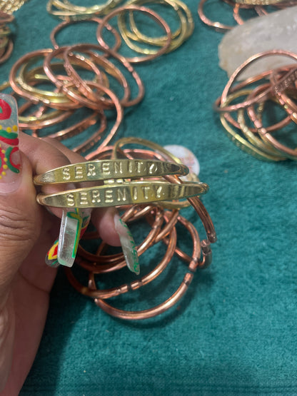 Serenity Pure Copper  Bangle 1pc
