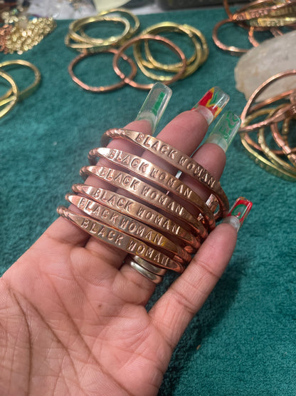 Black Woman  Pure Copper  Bangle 1pc