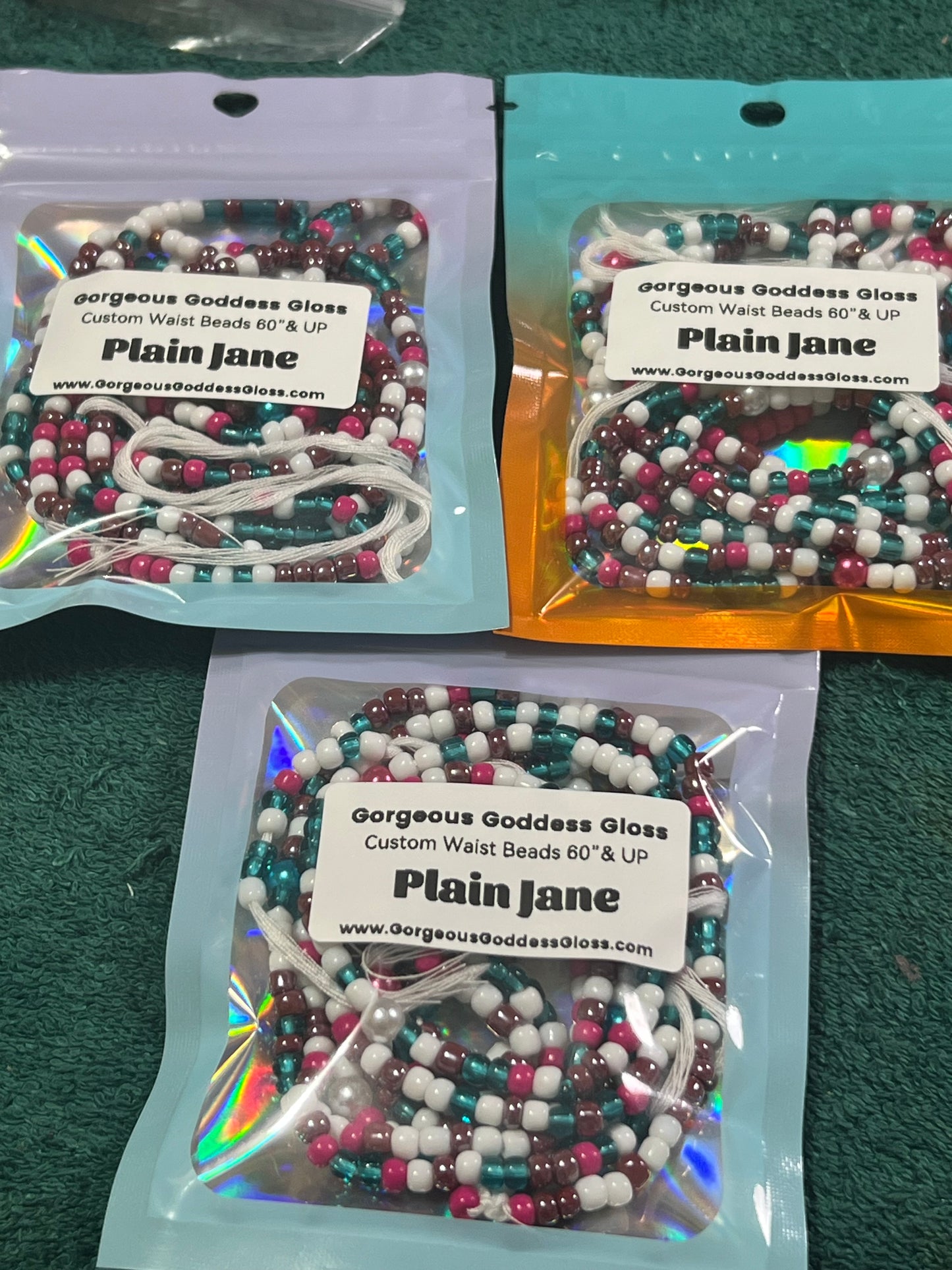 Plain Jane custom Waist-bead Tie on waist beads(Add 4 one will be FREE )