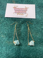 Amazonite  Crystal Dangle Earrings