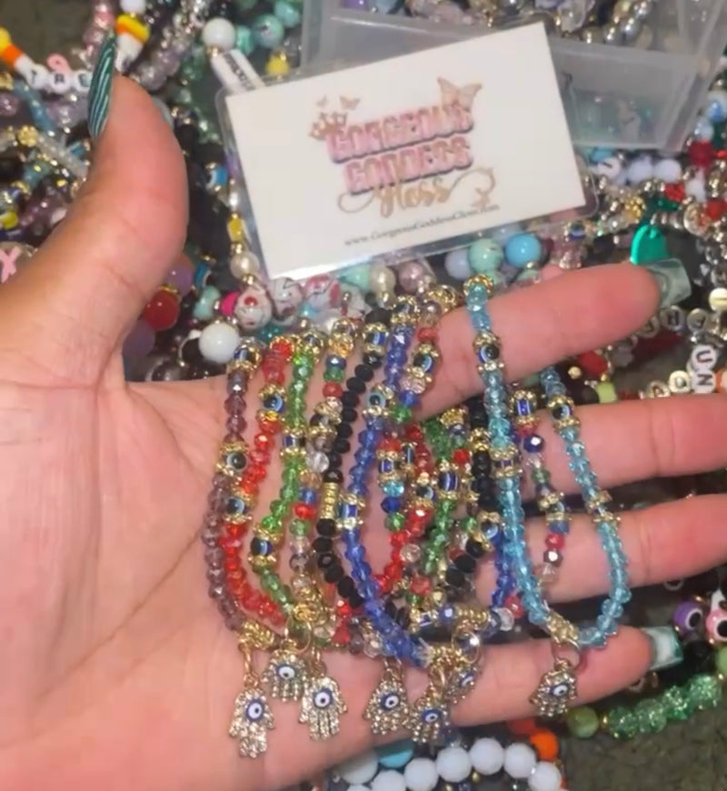 Tiny EE 🧿 Mini Hand Of Fatima Bling Bracelet