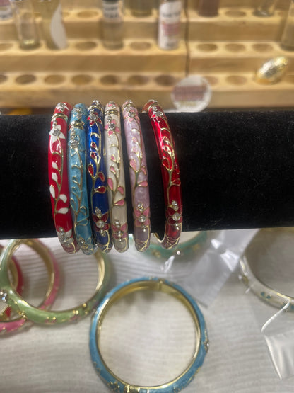 Thin long Flower Pedals  Goddess Open 1 bangle each