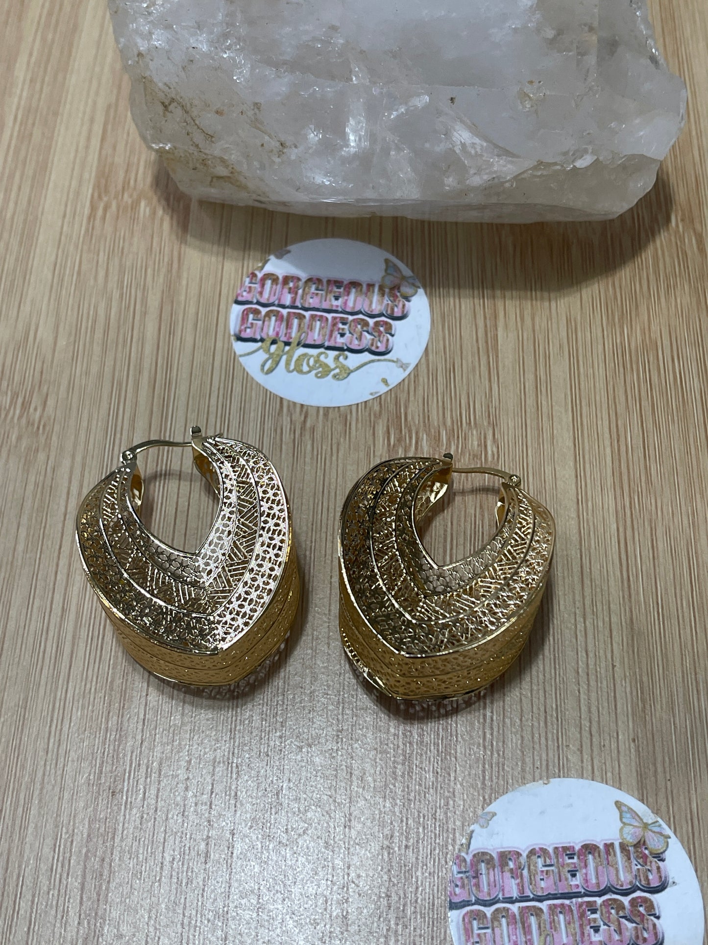 Valentina 3D hoop earrings