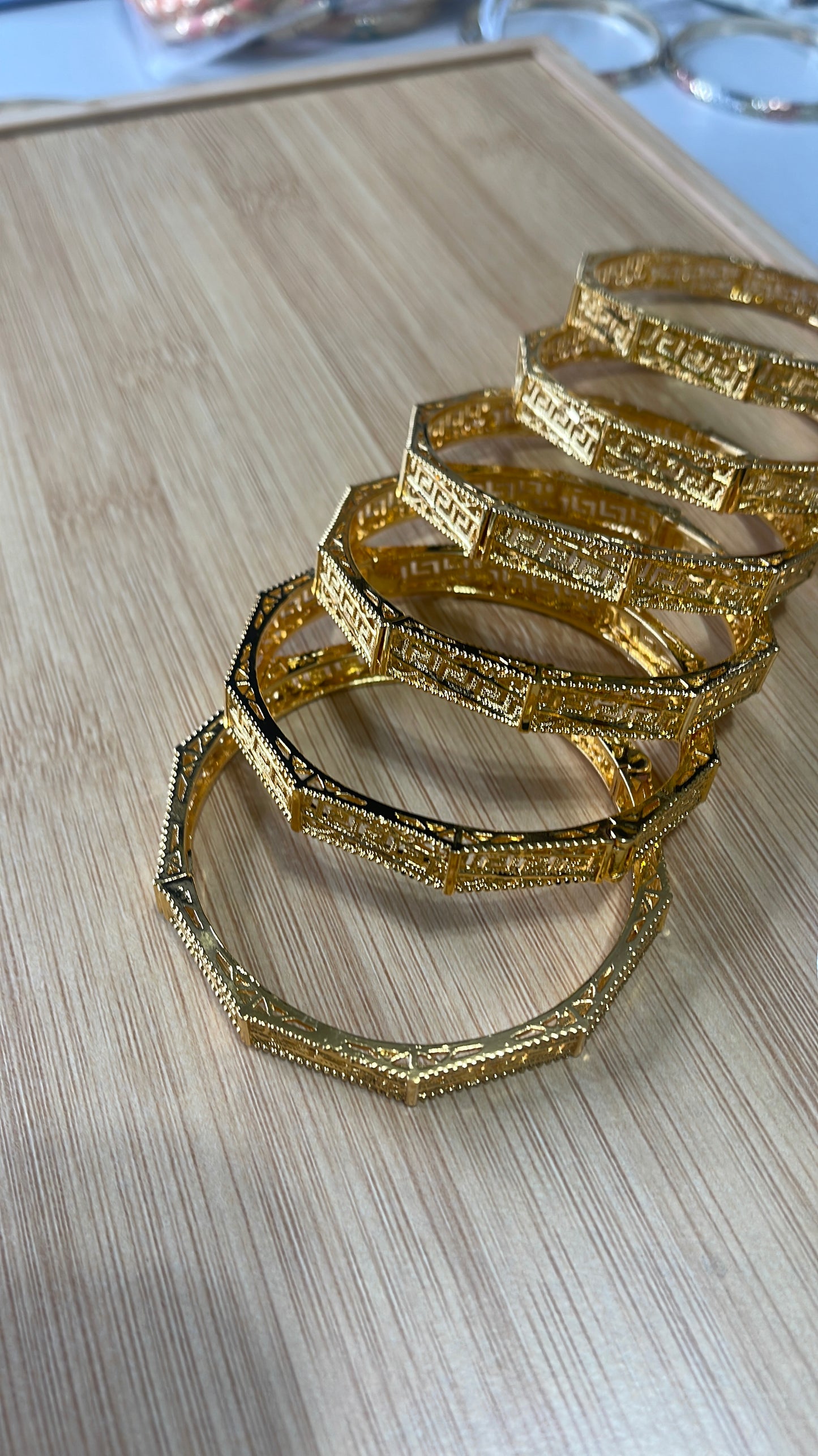 Fortune open bangles Wholesale 12 pcs min