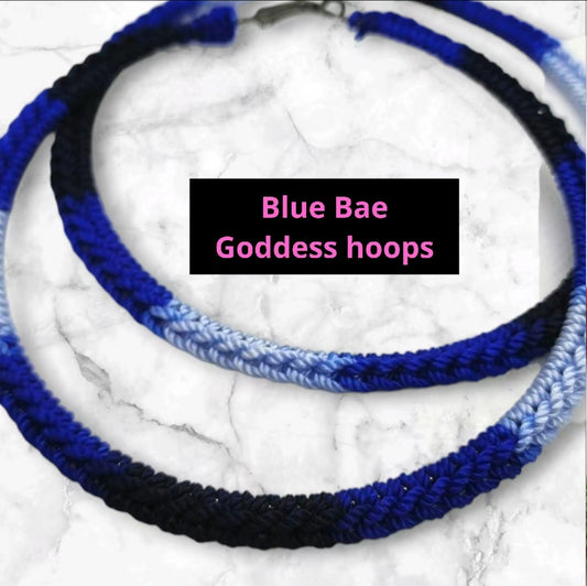 Blue Bae Crochet Earrings