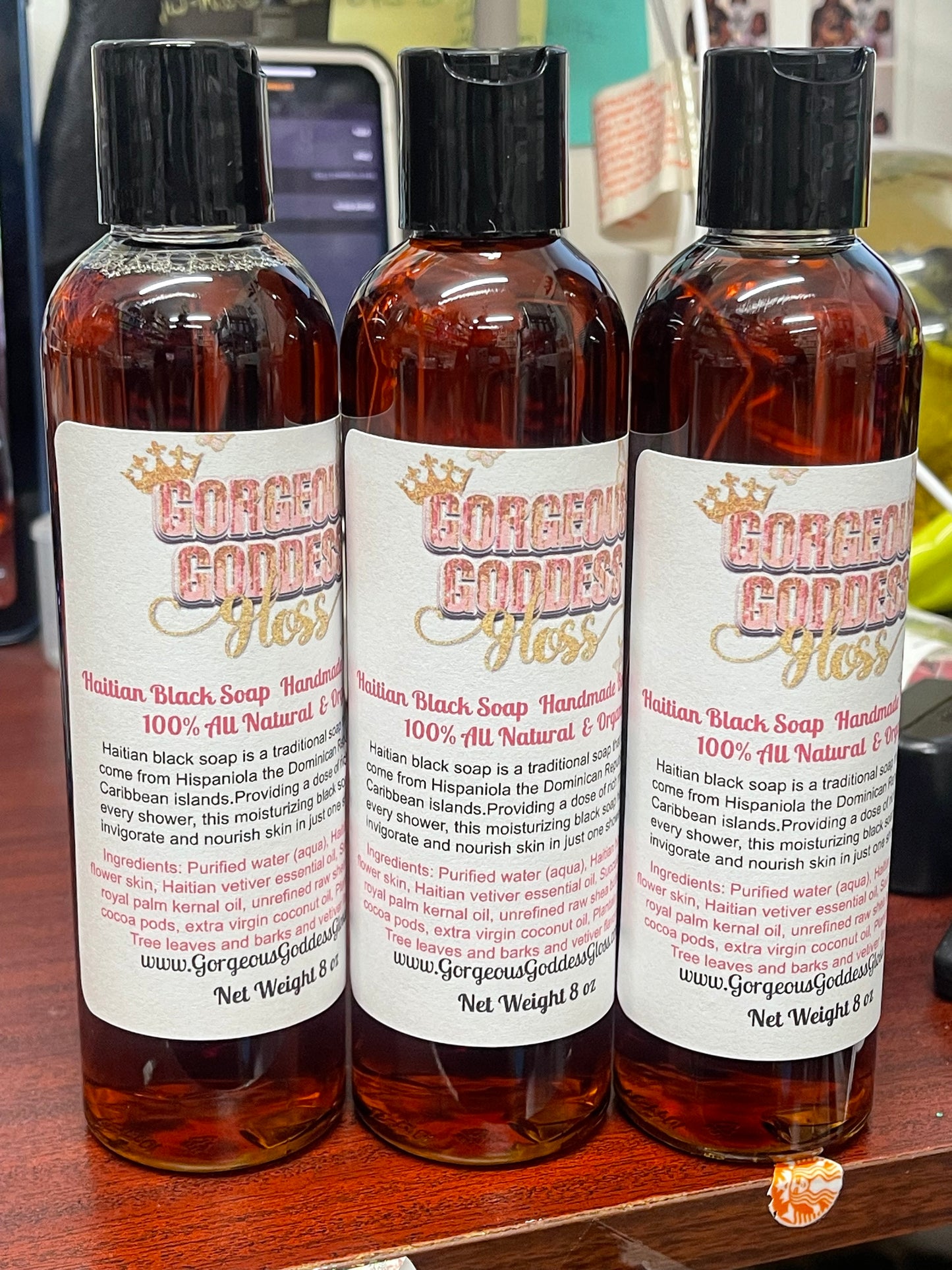 HAITIAN BLACK Handmade Body Wash 100% All Natural  & Organic