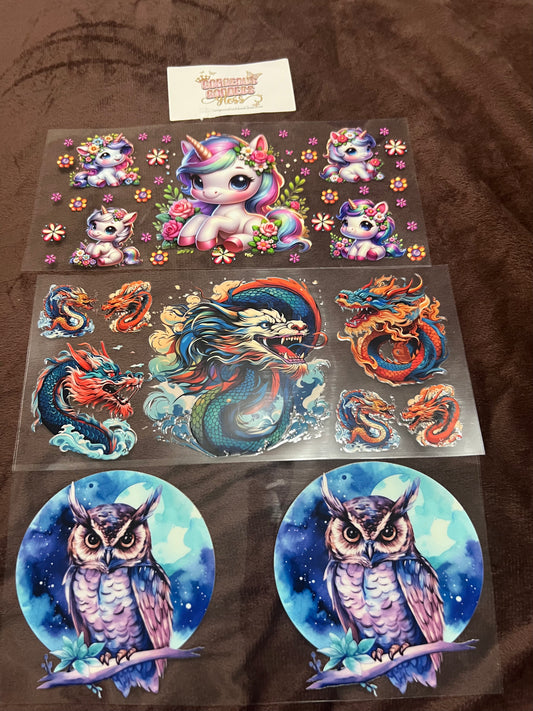 Magical mystical creatures Mixes UV DTF cup wrap