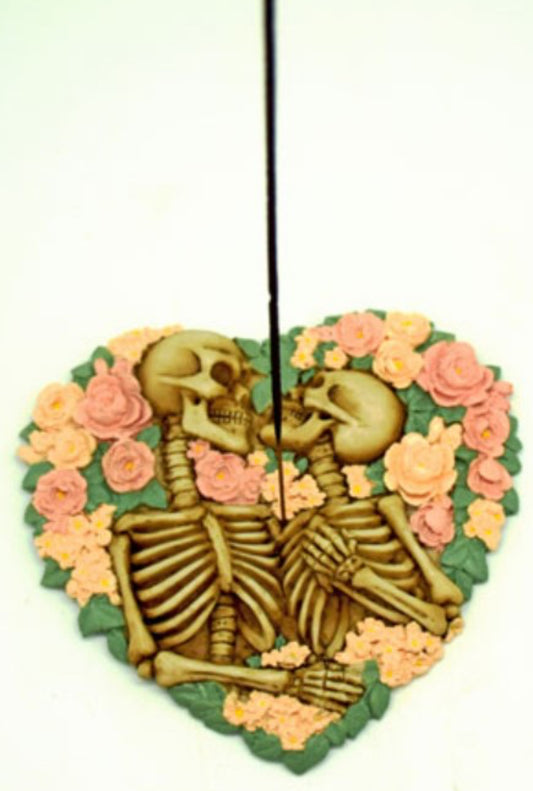 Skeletons with Flowers Incense Burner